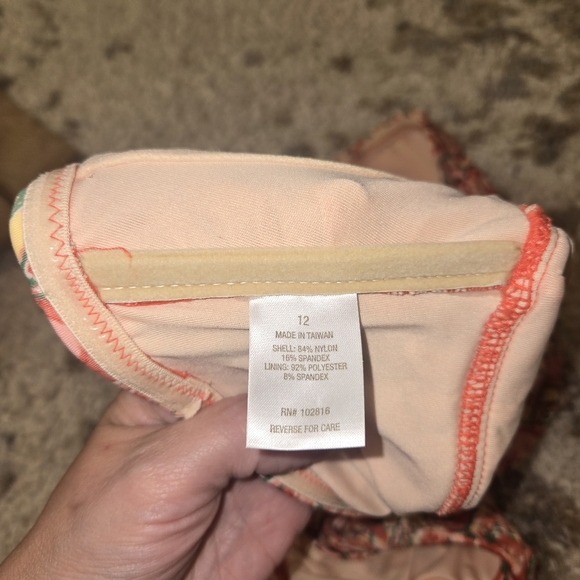 Garnet Hill Ruched Bandeau One-Piece Swimsuit Size 12 - Picture 4 of 5